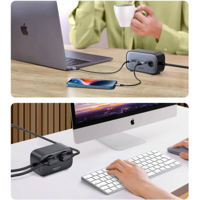 Зарядний пристрій 4xUSB 100W Nexode Pro (3хUSB-C+USB-A+2хSchuko) CD270 Ugreen