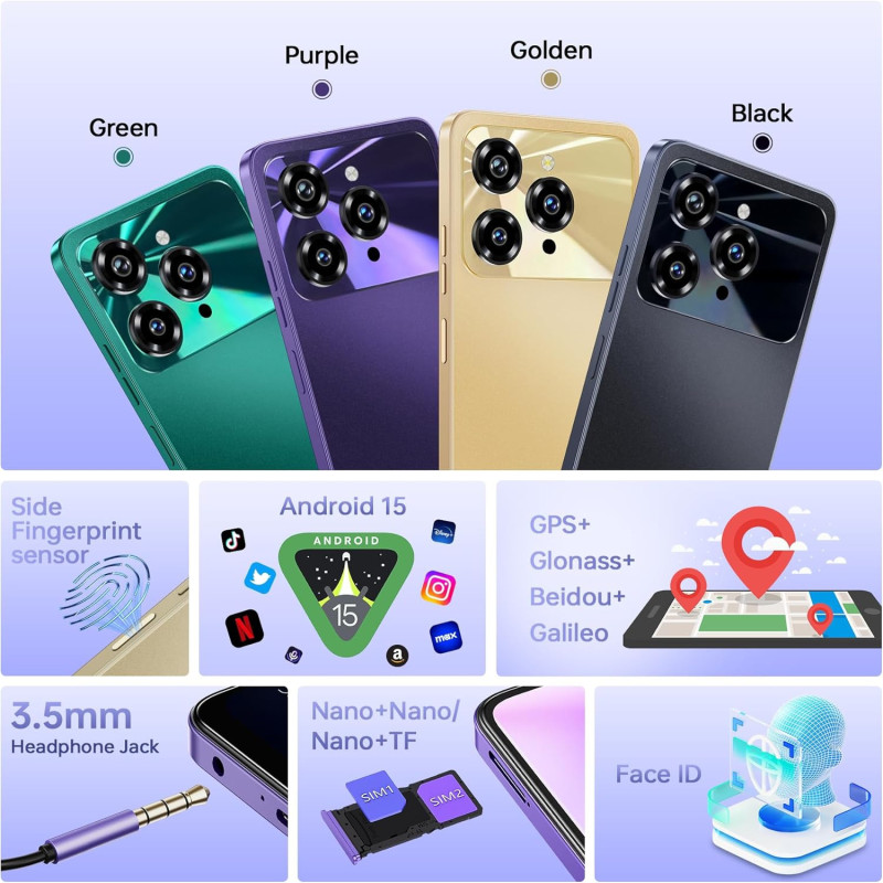 Смартфон Oukitel C6 5G 6.8" HD+ /12GB/512GB/ Dimensity 6300 /5150mAh/ 50+5Мп / Green