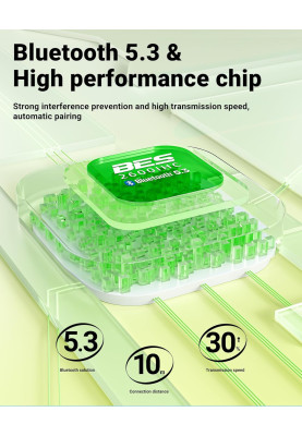 Навушники TWS Acefast T9 avocado green