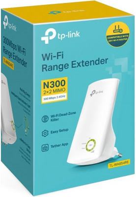 Точка доступу TP-Link TL-WA854RE, 300Mbps Wireless N Wall Plugged Range Extender, Atheros, 2T2R, 2.4