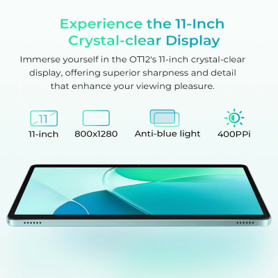 Планшет Oukitel OT12 11` HD+ /4GB/256GB/T606/8000mAh/13+5Мп/Dual SIM/LTE /Чохол+Стилус/метал Grey