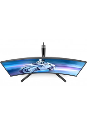 TFT 34" Philips 34M2C6500, QD-OLED, 175hz, вигн, WQHD, 2xHDMI, DP, USB-hub, HAS, синювато-сірий