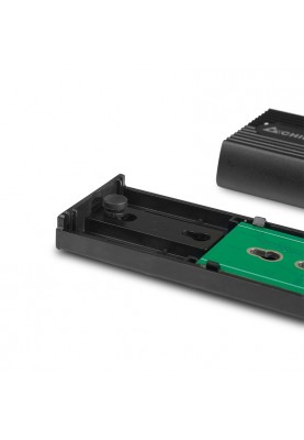 Корпус для M.2 NVME/SATA SSD CHIEFTEC CEB-M2C-TL, aluminium,USB 3.2 Gen2 Type-C, Black, RETAIL