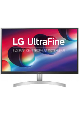 TFT 27" LG 27UL500-W, IPS, 2 x HDMI, DP, 4K, білий