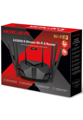 Маршрутизатор Mercusys MR90X, AX6000 1x2.5GE WAN/LAN 1xGE WAN\LAN 2xGE LAN MU-MIMO OFDMA
