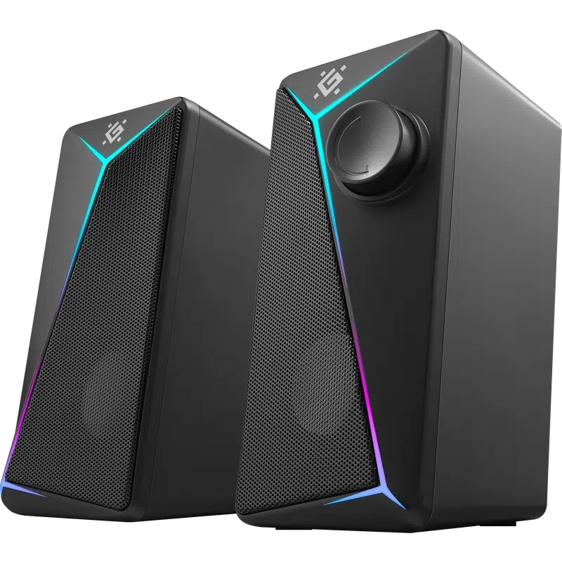 Акустична система 2.0 Defender J5, 6Вт, підсвітка, USB, чорна