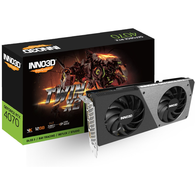 GeForce RTX4070 Inno3D TWIN X2, 12GB GDDR6X, 192bit, PCI Express