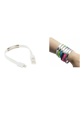 Кабель-браслет iPhone 5/5S/6/6+/iPad, білий RTL
