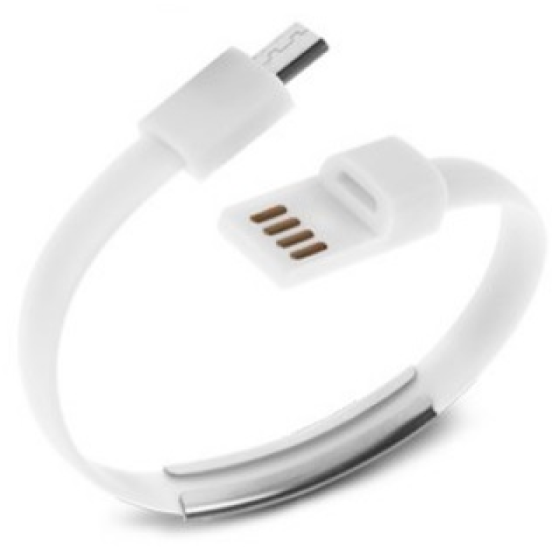 Кабель браслет micro USB 2.0, чорний RTL
