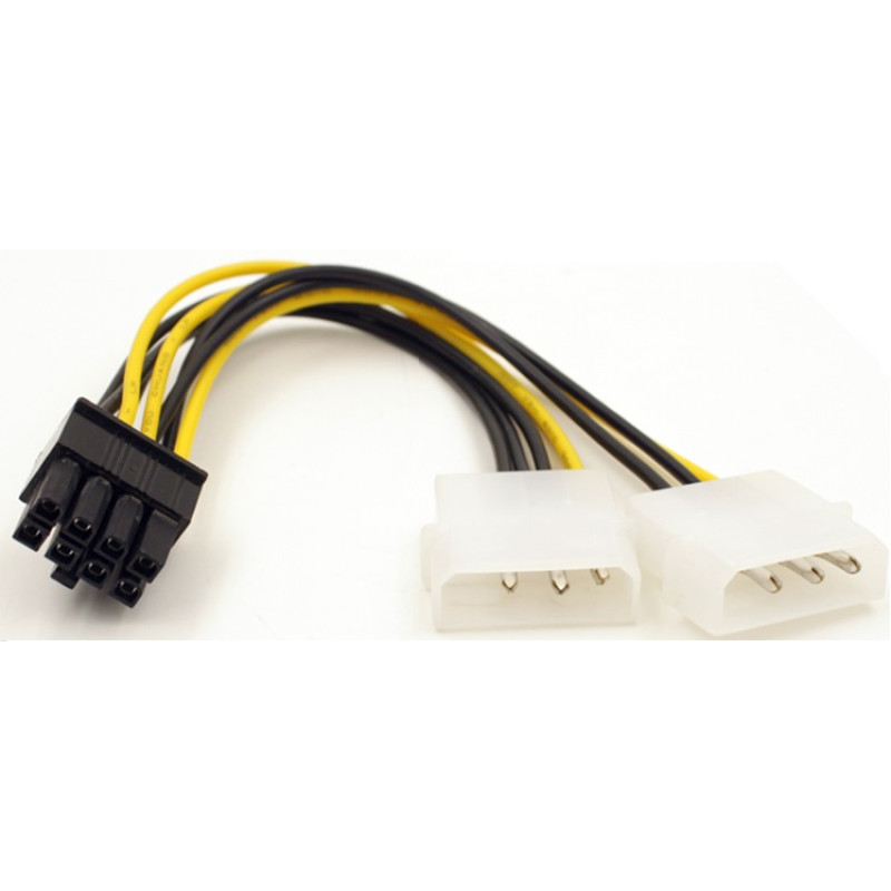 Кабель живлення для відеокарти  8pin Male to 2xMolex Female