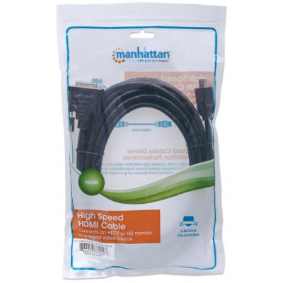 Кабель HDMI M-DVI 24M, 5.0 м, Manhattan