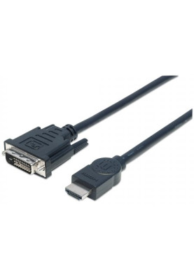 Кабель HDMI M-DVI 24M, 5.0 м, Manhattan