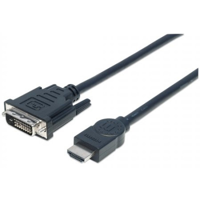 Кабель HDMI M-DVI 24M, 5.0 м, Manhattan