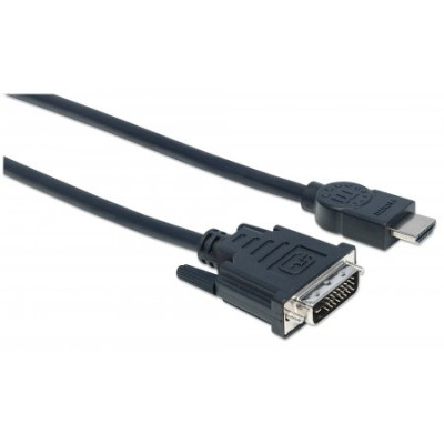 Кабель HDMI M-DVI 24M, 5.0 м, Manhattan