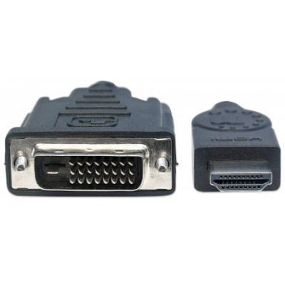Кабель HDMI M-DVI 24M, 5.0 м, Manhattan