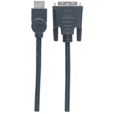 Кабель HDMI M-DVI 24M, 5.0 м, Manhattan