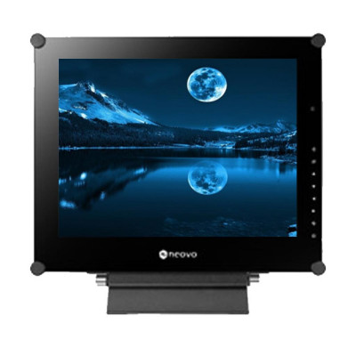 Монітор TFT 15" Neovo X-15P, скло NeoV™, D-Sub, DVI-D, Mini DIN, RCA, робота 24/7, металевий корпус, чорний