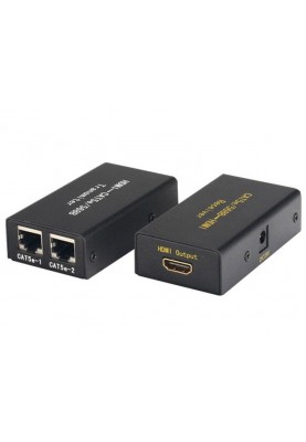 Подовжувач HDMI по кабелю UTP до 30м з БЖ (RTL)