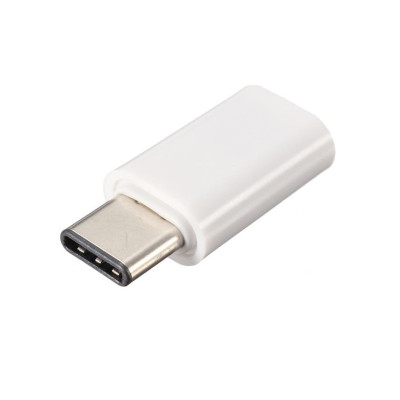 Перехідник USB3.1 Type-C --> Micro USB (OTG) білий