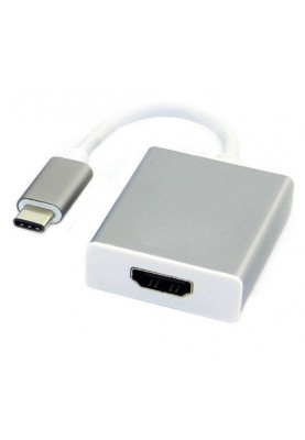 Перехідник USB3.1 Type-C --> HDMI (F), сріблястий