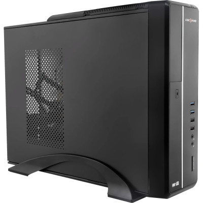 Корпус LP S602 BS Slim, 400W mATX/Mini-ITX 400Вт, Audio, 2xUSB 2.0, кард-рідер, Black