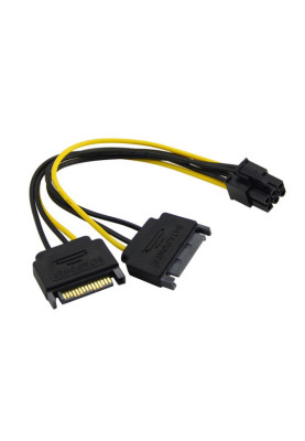 Кабель живлення для відеокарти  6pin Male-2хSATA Male