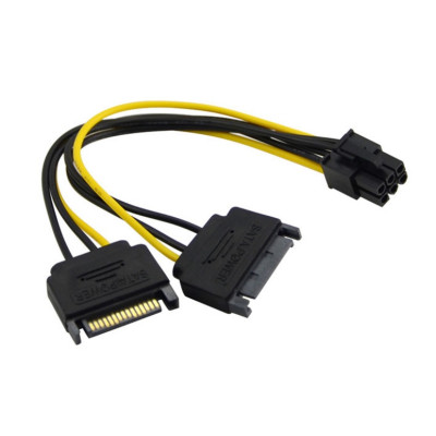 Кабель живлення для відеокарти  6pin Male-2хSATA Male