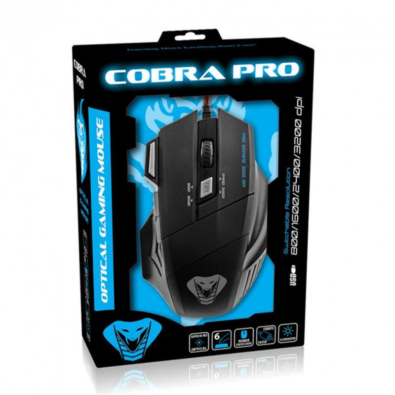 Мишка  Media-Tech Cobra Pro, 6 кн., 3200dpi, чорна