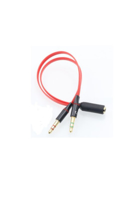 Перехідник аудіо Jack 3.5mm F 4pin -> 2 Jack 3.5mm M (Audio+MIC)