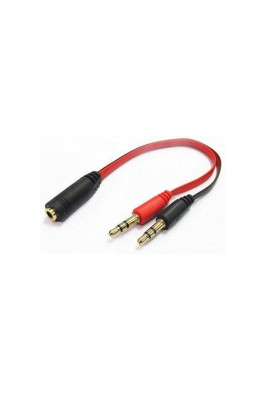 Перехідник аудіо Jack 3.5mm F 4pin -> 2 Jack 3.5mm M (Audio+MIC)