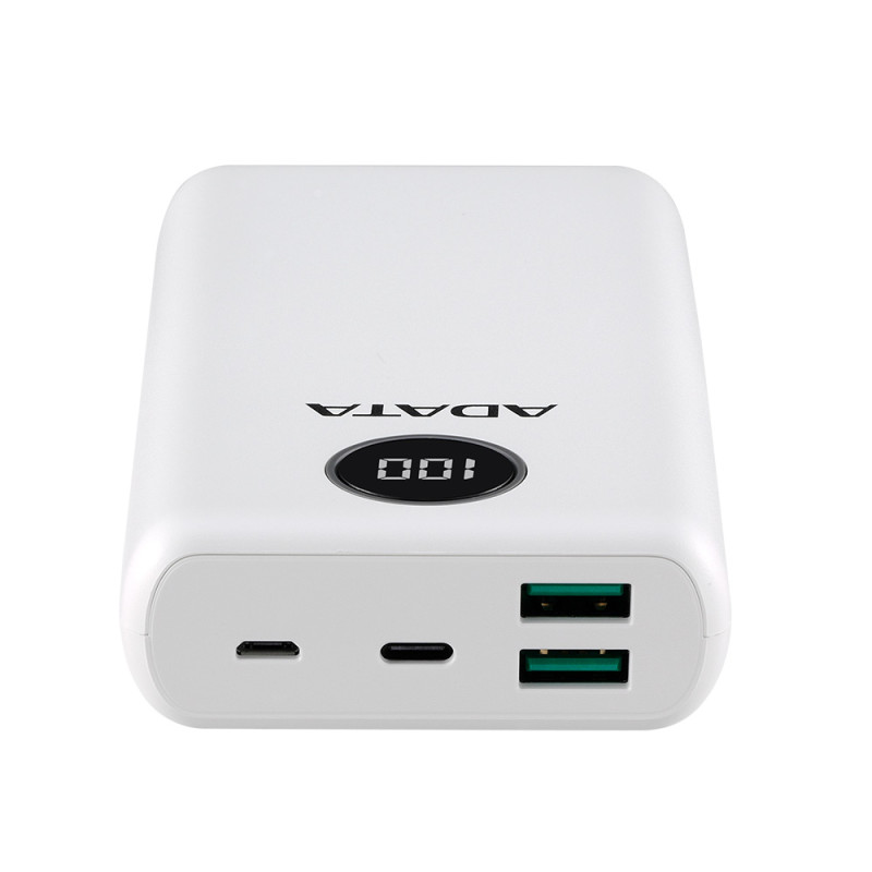 УМБ ADATA 20000 mAh 20W QC 3.0/PD 3.0 USB-C + USB2.0 біла