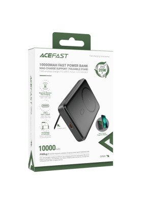 УМБ Acefast Magnetic Wireless 10000mAh 20W  PD,QC 3.0, QI 20W M6 Black