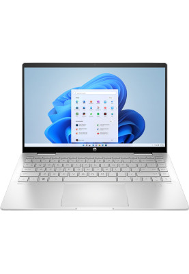 Ноутбук HP Pavilion x360 14-ek2009ua 14"FHD IPS Ts,300n/Core7-150U(5.4)/16Gb/SSD1Tb/Intl Gr/DOS/Сріблястий (A0NB2EA)