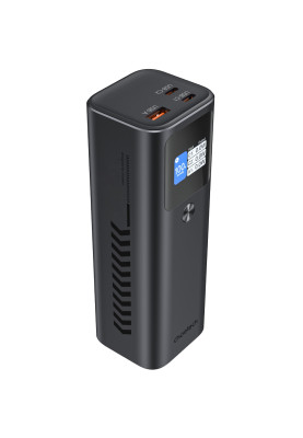 УМБ Choetech 27000mAh 140W IN/OUT, 2xUSB-C PD5.0 USB-A QC3.0 22W, Li-pol, TFT Display, black