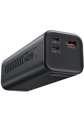 УМБ Choetech 27000mAh 140W IN/OUT, 2xUSB-C PD5.0 USB-A QC3.0 22W, Li-pol, TFT Display, black