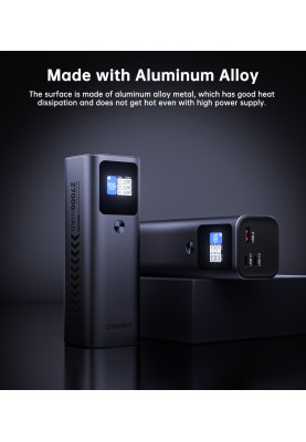 УМБ Choetech 27000mAh 140W IN/OUT, 2xUSB-C PD5.0 USB-A QC3.0 22W, Li-pol, TFT Display, black