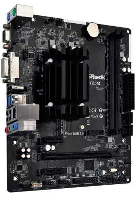 ASRock J4125M/Ref (Quad-Core Celeron 2.7GHz, 2xDDR4, VGA/HDMI/DVI, 1*PCIex16, 2xSATAIII, mATX)