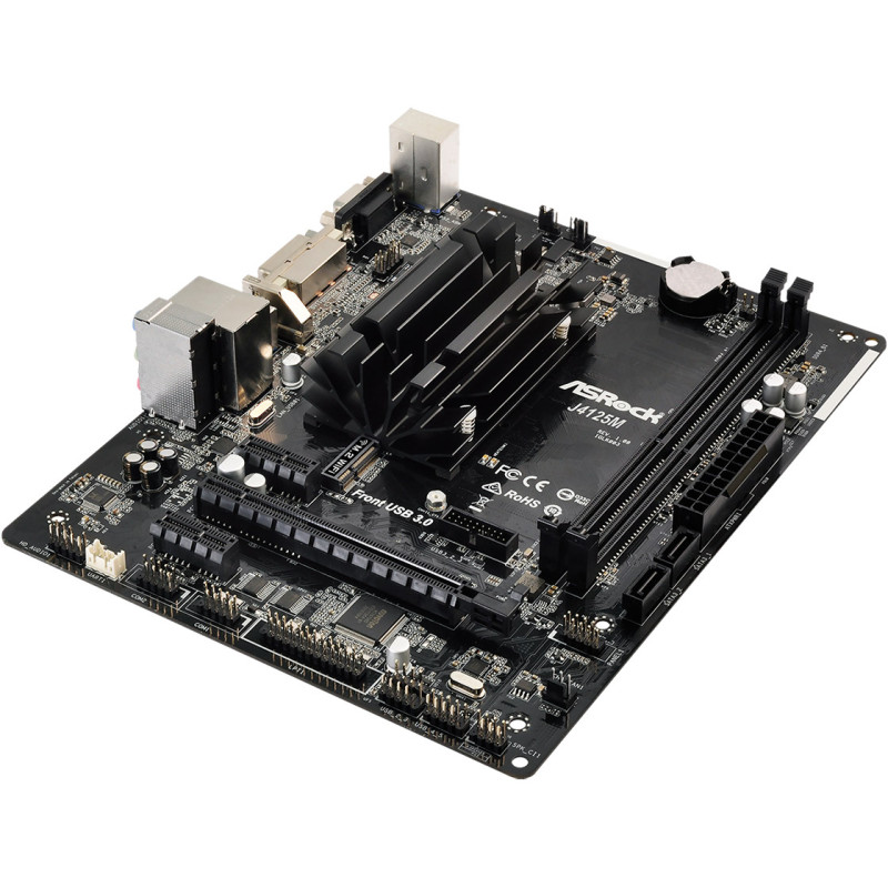 ASRock J4125M/Ref (Quad-Core Celeron 2.7GHz, 2xDDR4, VGA/HDMI/DVI, 1*PCIex16, 2xSATAIII, mATX)