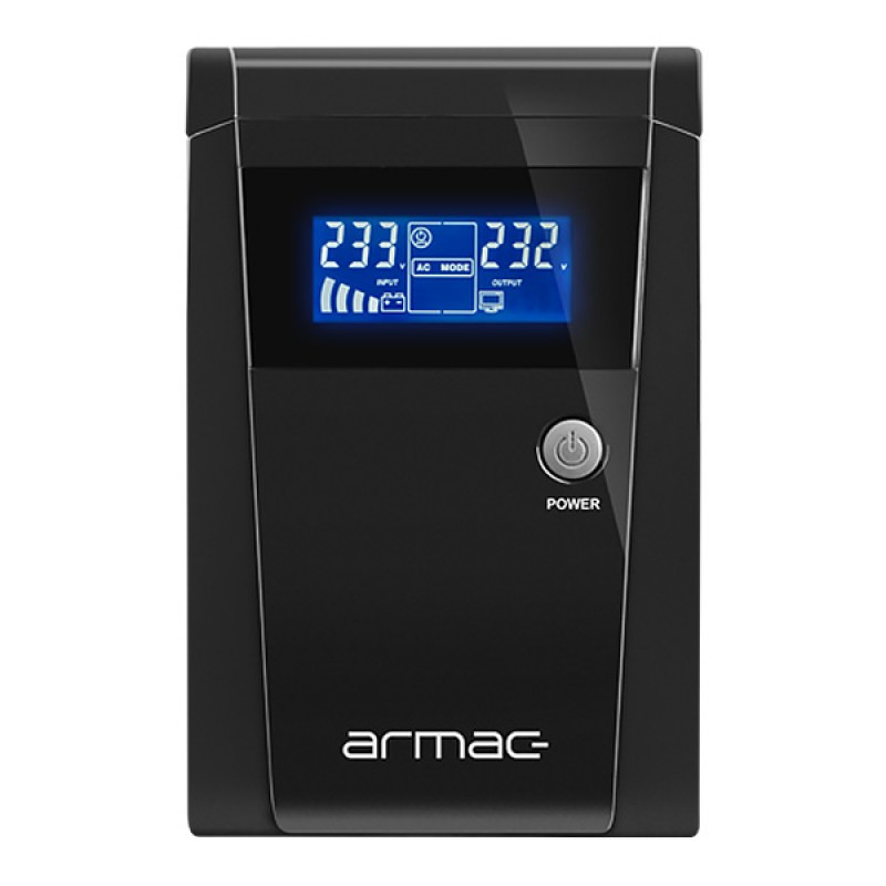 ДБЖ Armac OFFICE O/1000F/LCD, Line Interactive 1000VA/650W, 3хSchuko, USB-B LCD Metal Case