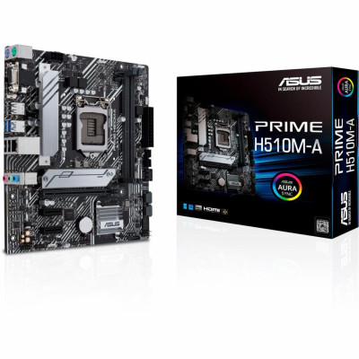 Материнська плата ASUS PRIME H510M-A (1200/H510, 2*DDR4, 1xPCIex16, DP/DVI/VGA, 4xSATAІІІ, M.2, GLan, 7.1ch, mATX)