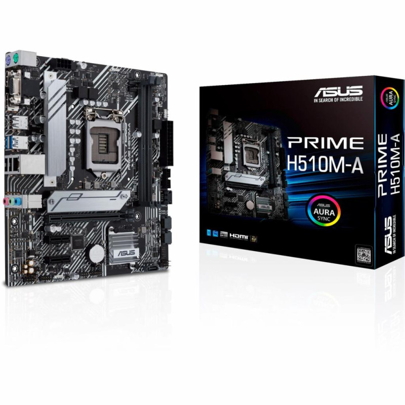 Материнська плата ASUS PRIME H510M-A (1200/H510, 2*DDR4, 1xPCIex16, DP/DVI/VGA, 4xSATAІІІ, M.2, GLan, 7.1ch, mATX)