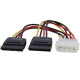 Кабель живлення Molex 4 pin-2 x SATA power Female