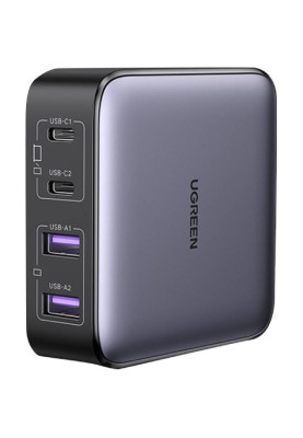 Зарядний пристрій 4xUSB 65W (2хUSB-C+2xUSB-A) Gan CD327 Ugreen Desktop Fast Charger