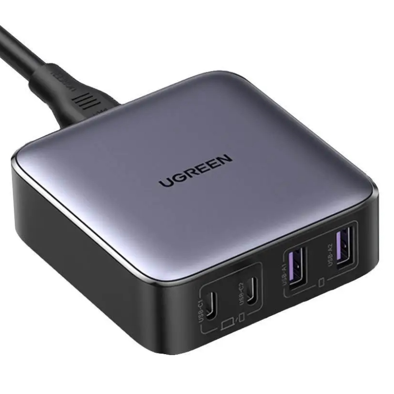 Зарядний пристрій 4xUSB 65W (2хUSB-C+2xUSB-A) Gan CD327 Ugreen Desktop Fast Charger