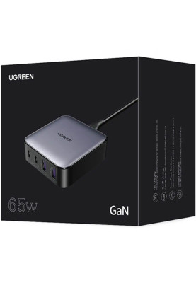 Зарядний пристрій 4xUSB 65W (2хUSB-C+2xUSB-A) Gan CD327 Ugreen Desktop Fast Charger
