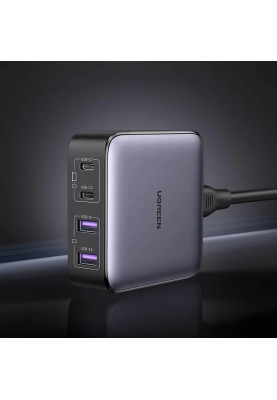 Зарядний пристрій 4xUSB 65W (2хUSB-C+2xUSB-A) Gan CD327 Ugreen Desktop Fast Charger