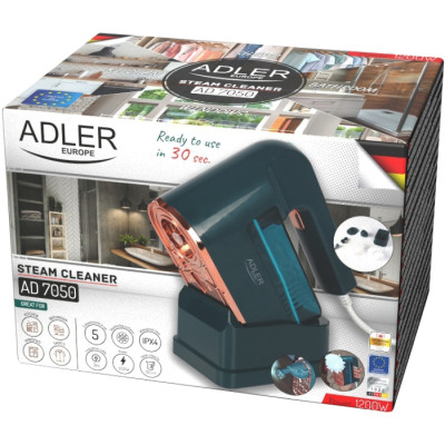 Пароочисник Adler AD 7050 ручний/ 1200Вт/ 120мл/ IPX4/ зелений