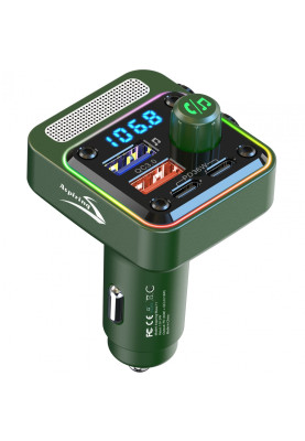 автомобільний FM-трансміттер Aspiring Wave 11 PD 54W LED/Bluetooth//QC3.0, 2хUSB-C 36W