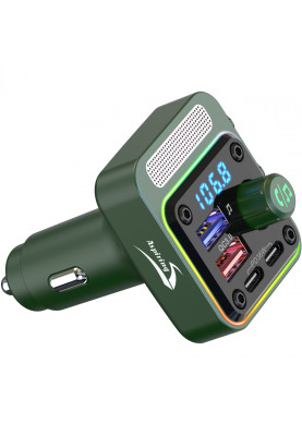 автомобільний FM-трансміттер Aspiring Wave 11 PD 54W LED/Bluetooth//QC3.0, 2хUSB-C 36W