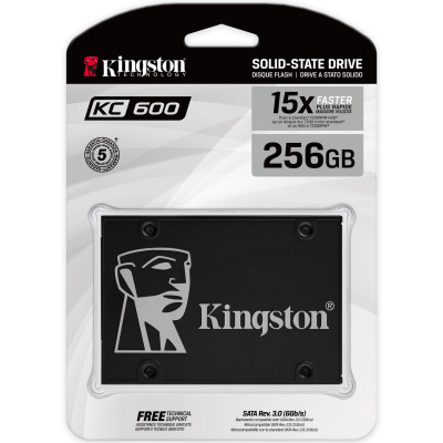 SSD 256Gb Kingston KC600 SATA SATAIII 3D NAND TLC (SKC600/256G)